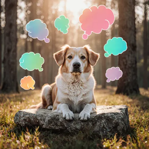 A relaxed dog sitting beside its owner on a sunny patio, both exuding peace after practicing Bark‑Therapy techniques