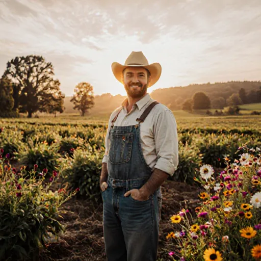 Farmer holding diverse produce including fruits, vegetables, herbs, and flowers representing hidden wealth in agriculture