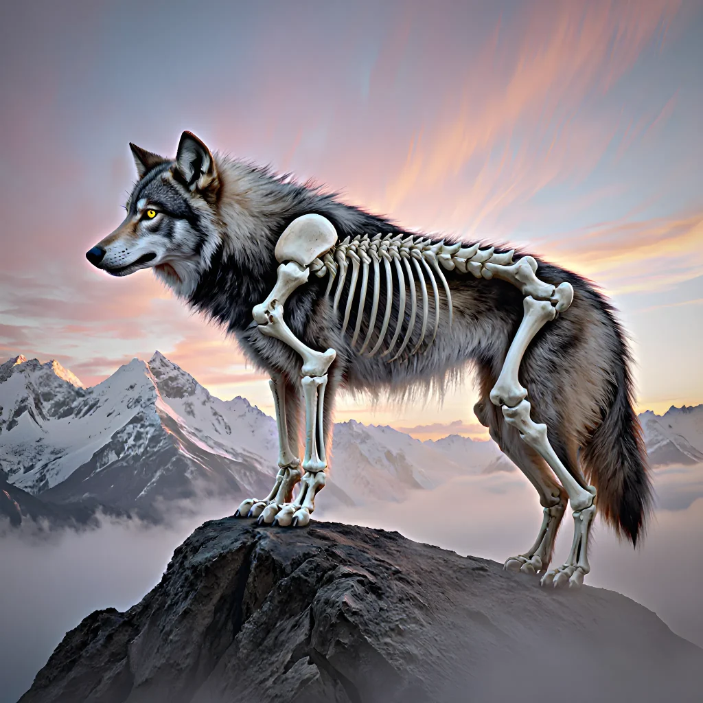 A montage of diverse dogs—wolves, terriers, retrievers—interwoven with evolutionary diagrams showing their ancestral roots