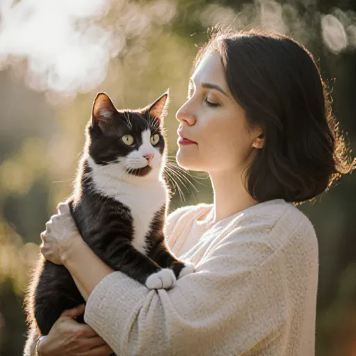 A group of people shaking hands with cats, symbolizing a new alliance.