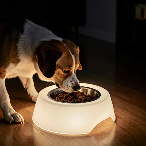 Close-up of various dog bowls in different shapes and sizes