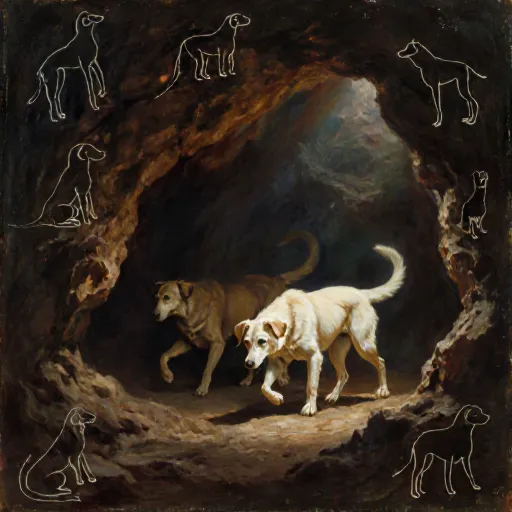 Dogs: From Cave Paintings to Now with historic artworks and modern dog portraits