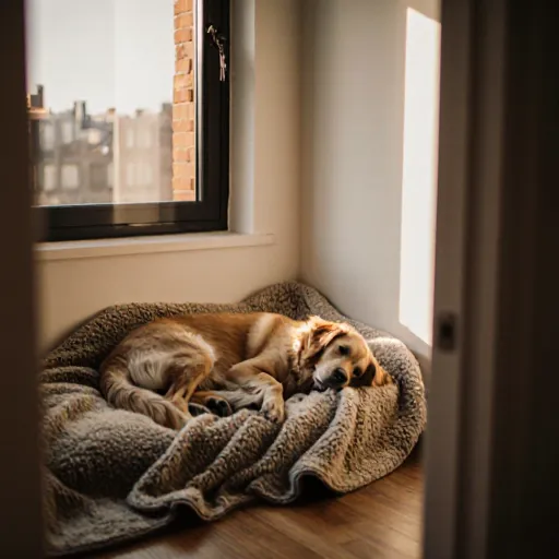 dogs enjoying various apartment secrets like a cozy corner and pet-friendly balcony