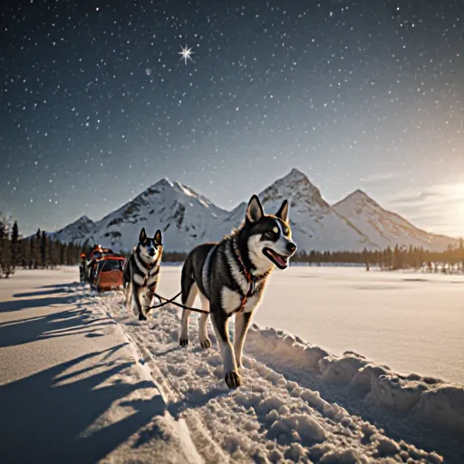 dogs running in a sled race displaying agility and determination