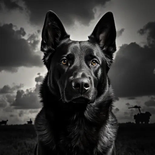 Dogs working alongside soldiers and contributing to historical moments