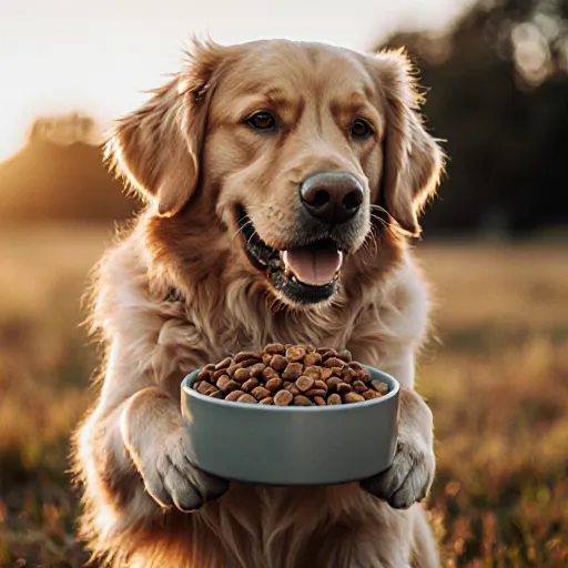 Dog drinking a protein shake from a bright blue bottle labeled "Fetch Your Health" on a wooden table
