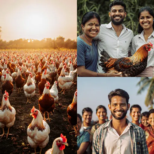 Agricultural field with diverse crops and thriving community members