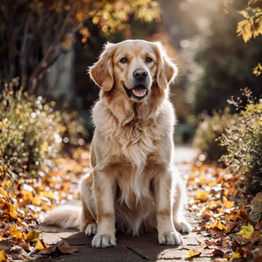 A happy elderly dog walking in a park, showcasing a lean, active body while its owner smiles