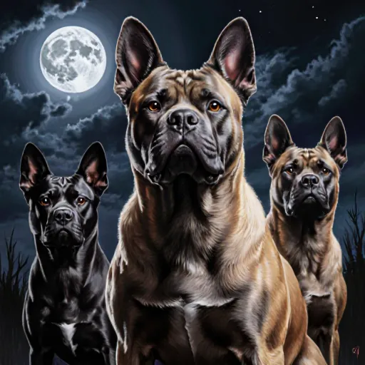 Guard Dog Breeds That Make Excellent Protectors featured image with various guard dogs in different poses