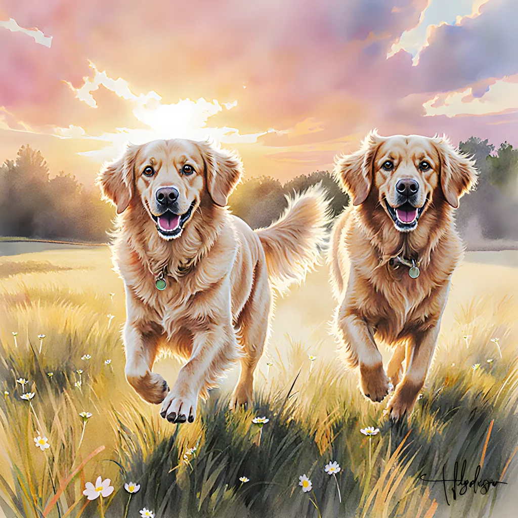 A calm golden retriever resting beside a therapist’s desk, symbolizing recovery and hope