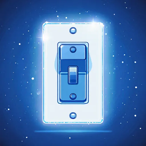 Man flipping a light switch, symbolizing a positive transformation.