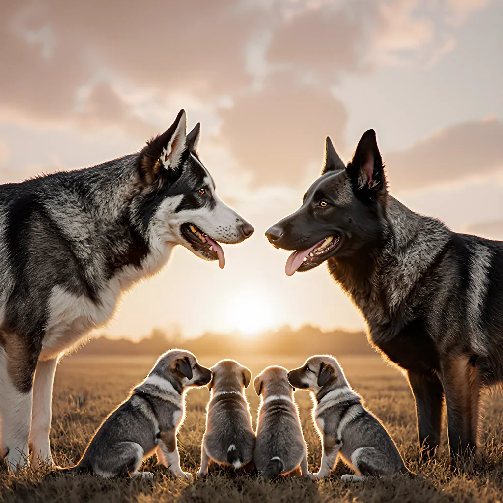 Illustration of a dog wearing a sturdy muzzle on a sunny park path, showcasing the protective design of a mighty muzzle.