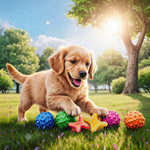 Happy dog learning new tricks from its owner