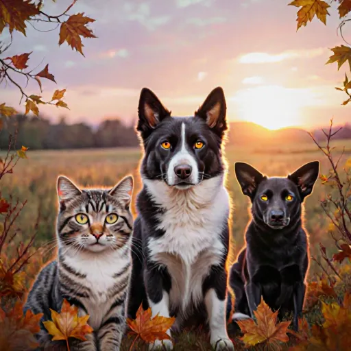 Image of a dog and cat side by side reflecting on their unique personalities