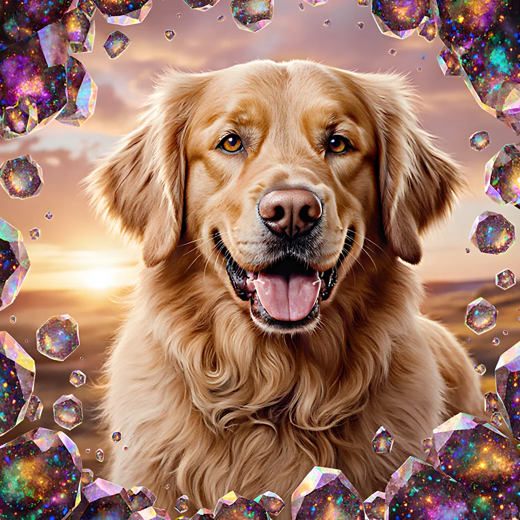 A happy golden retriever running in a sunny park, symbolizing vitality from tested nutrients
