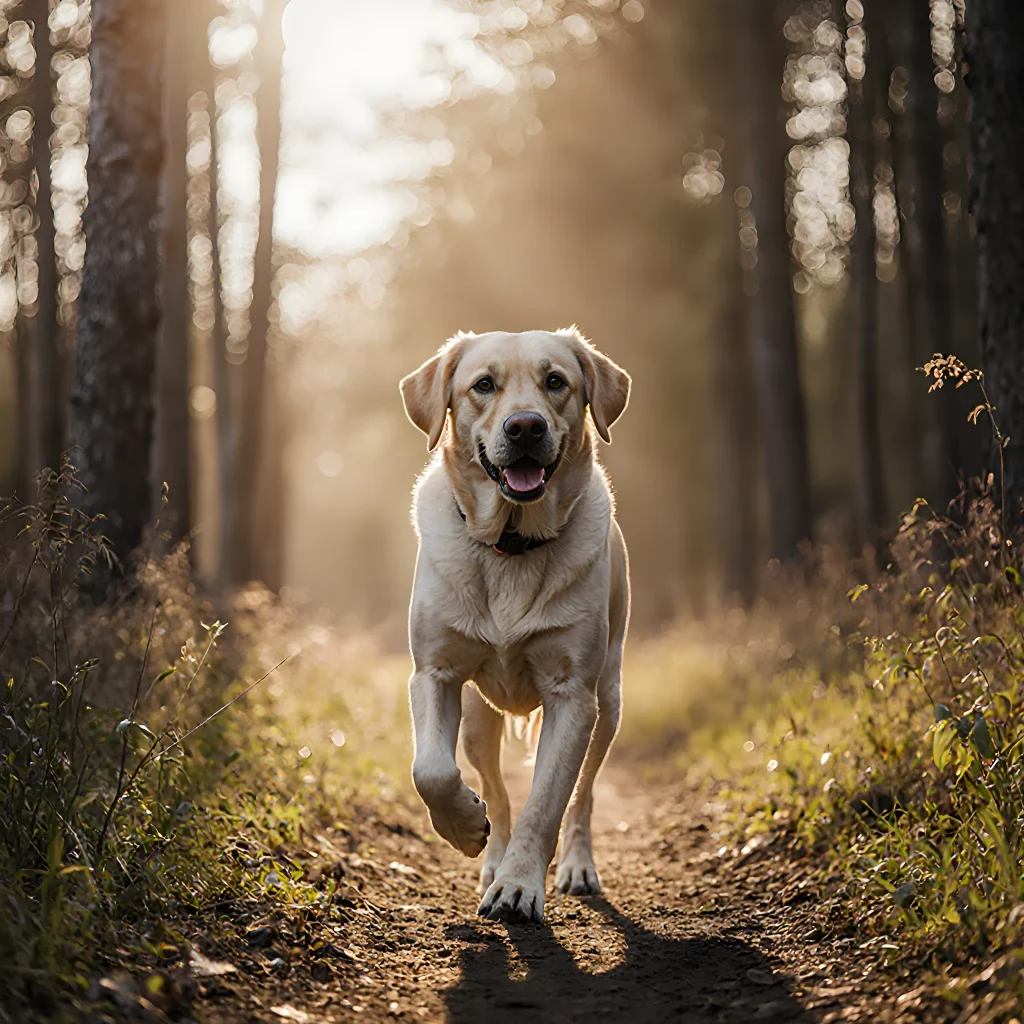 A dog confidently navigating a rally obedience course with its handler, showcasing agility and teamwork