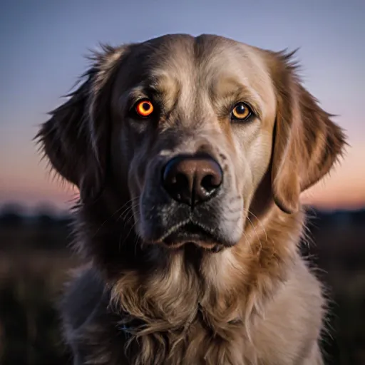 A gentle dog sitting beside its owner in a park, both sharing a calm moment of connection