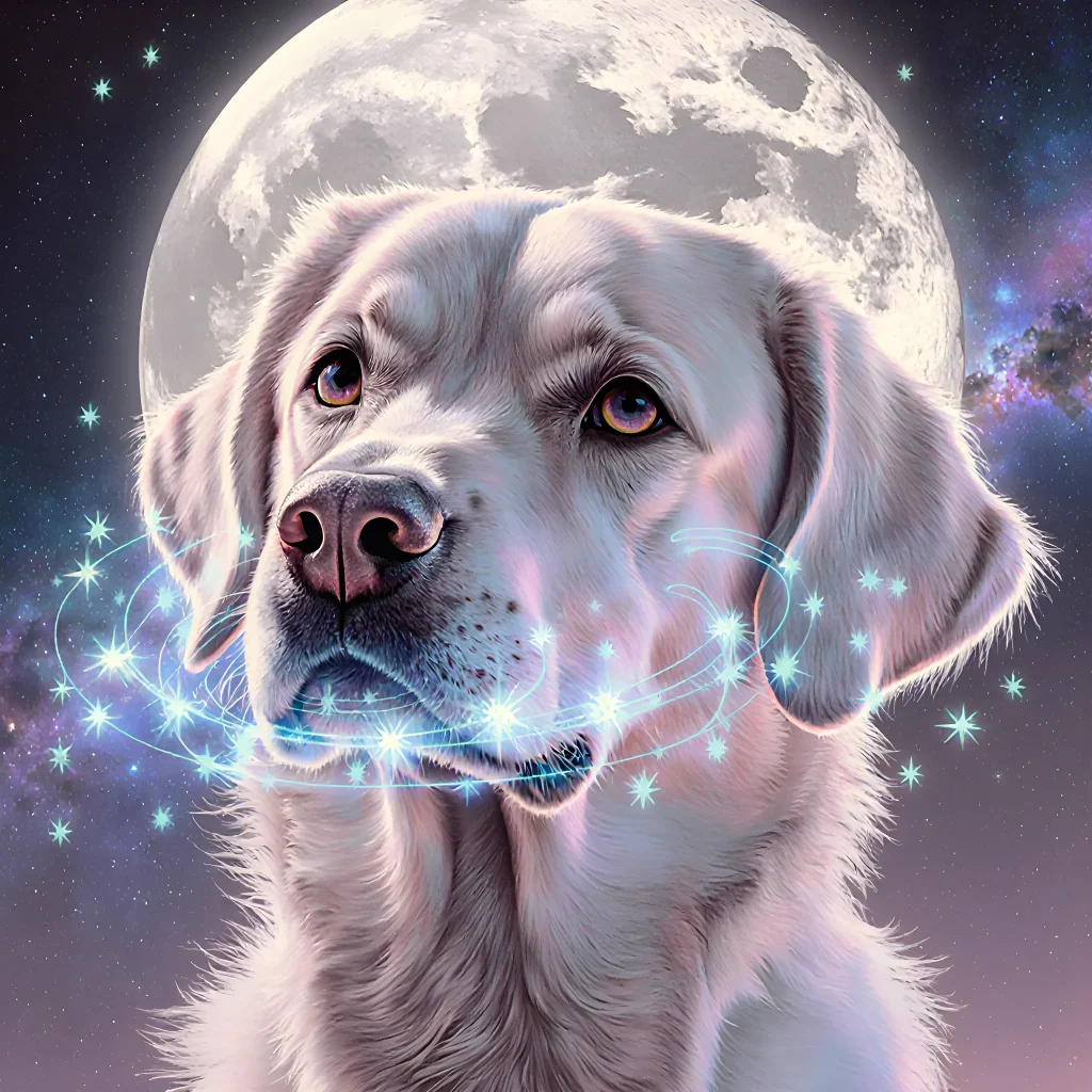 Illustration of a sleek dog with its nose raised, surrounded by aromatic food items and star‑shaped sparkle effects, highlighting the theme of ‘Sniffing Secrets of Star‑Studded Dogs'
