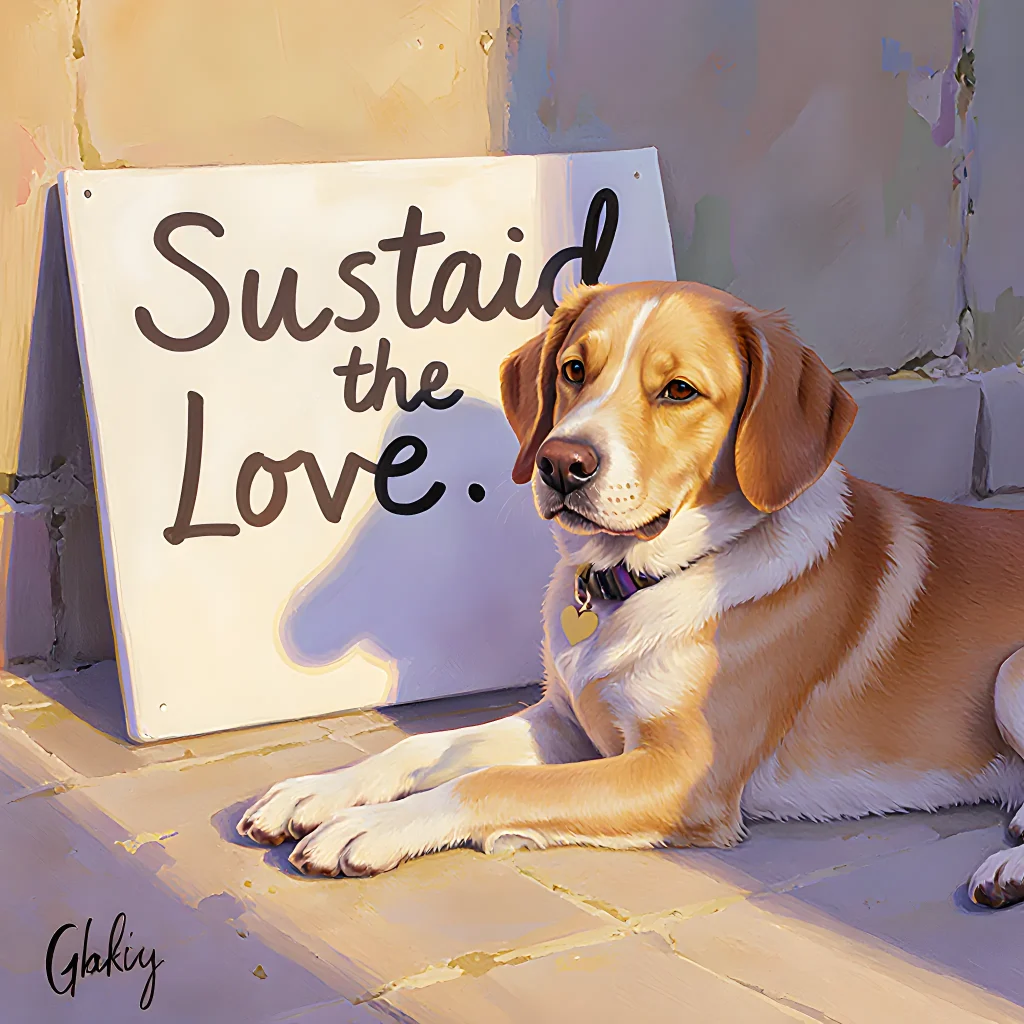 A happy dog and its owner walking together at sunset, symbolizing a lasting post‑adoption relationship