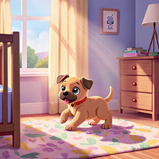 A cute puppy with a big smile, highlighting hidden secrets of its first week