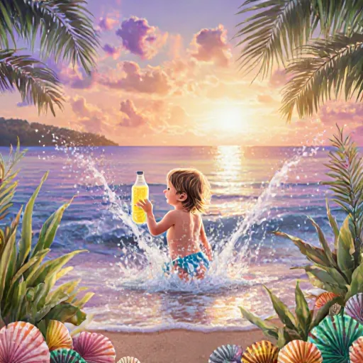 A person playing in the water, enjoying a splash of joy for better health.
