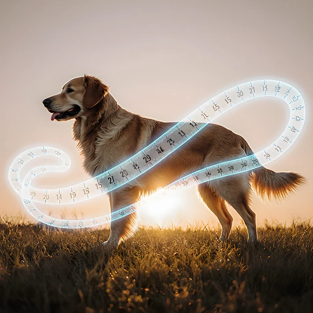 A curious dog sitting attentively beside a clock, illustrating its innate ability to sense time