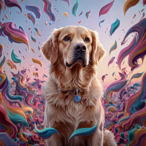A calm dog sitting peacefully beside its owner after using the proven method to stop hopping, illustrating quiet loyalty