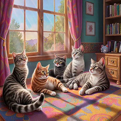 A variety of uncommon cats in different environments showcasing their distinctive features.
