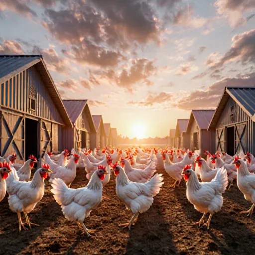 Diagram illustrating demand and supply curves in the broiler chicken industry