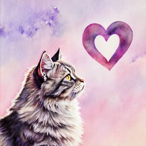 A loving cat sitting beside an open-hearted individual, symbolizing emotional connection through feline interaction.