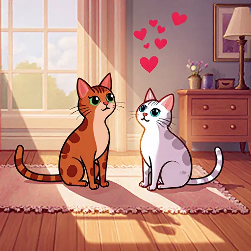 A close-up of a happy cat nuzzling between two people, symbolizing the bond and love shared with family.