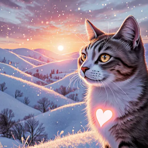 A close-up image of a cat sitting with its paws in an expressive pose, highlighting the connection between heartbeats and purring.